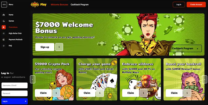 Comic Play Casino Review